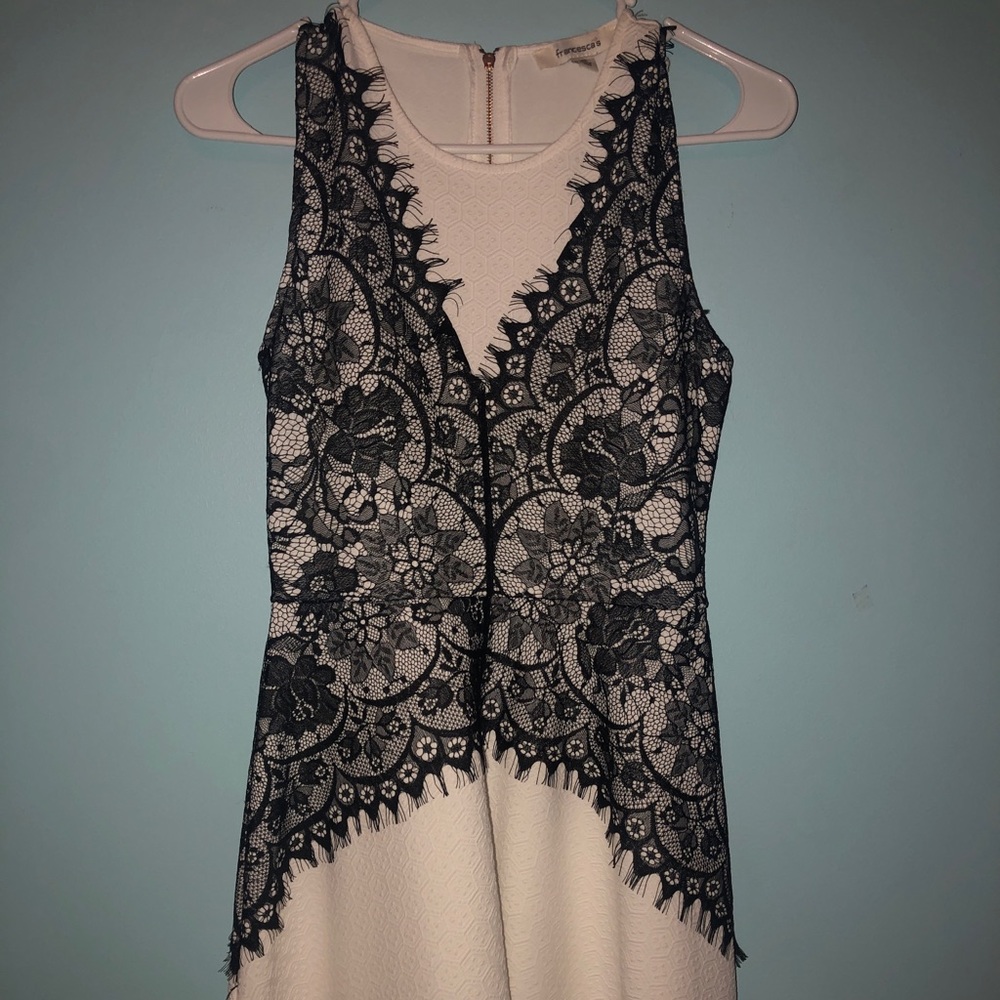 Francesca’s Black and White Lace Dress